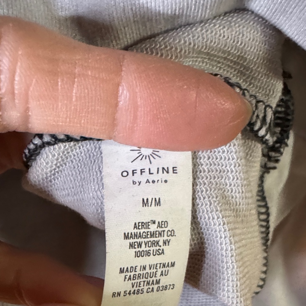 Aerie OFFLINE Charcoal Tie Dye Long Sleeve Shirt - Picture 3 of 4